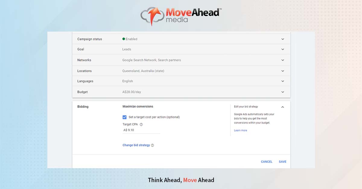 Target CPA Google Ads
