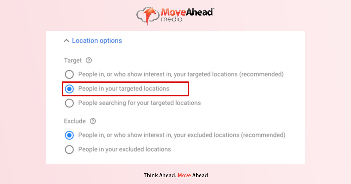 Serving ads outside your Desired Location