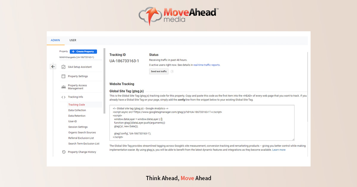 Global Site Tag : Google Analytics
